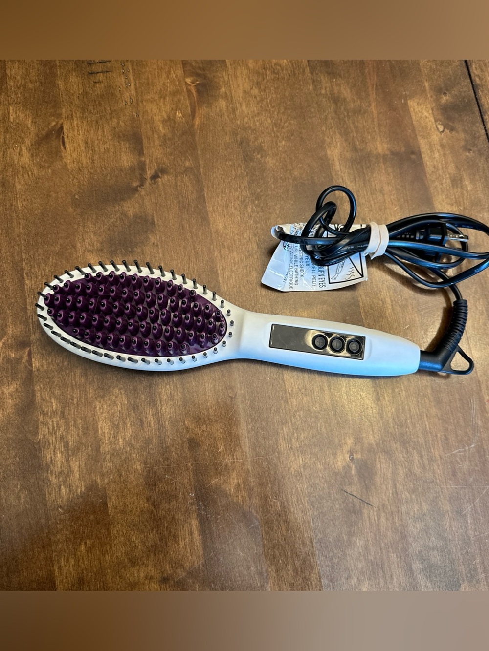 InStyler Straight UP Ceramic Straightening Brush Model 00484 White DK818 Tested